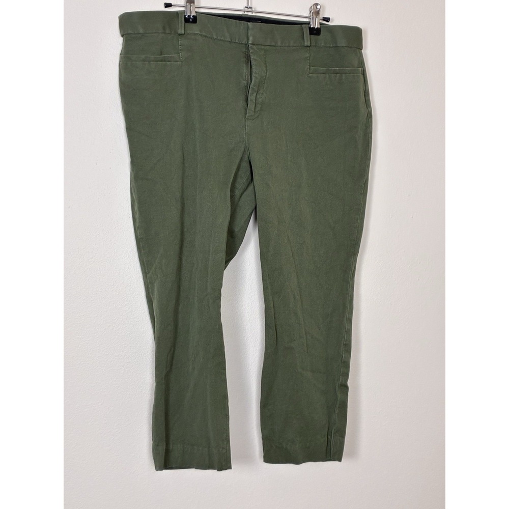 Banana Republic Sloan Pants Womens Olive/Army‎ Green Skinny Crop Size 14